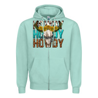 Howdy Howdy Howdy Western Bull Skull Zipper Hoodie | Teevron