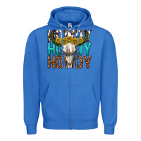 True Royal howdy howdy howdy western bull skull Zipper Hoodie - texasbilliewilder