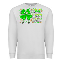 Dove Grey one lucky dude Premium Sweatshirt - RacoonDesign