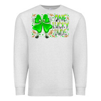 Oatmeal Heather one lucky dude Premium Sweatshirt - RacoonDesign