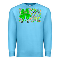 Ocean Blue one lucky dude Premium Sweatshirt - RacoonDesign