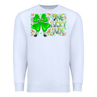 White one lucky dude Premium Sweatshirt - RacoonDesign