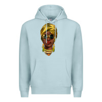Blue Mist african woman Premium Hoodie - NancyCooperArtShop