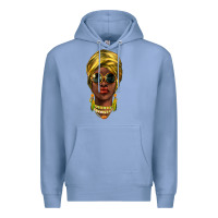 Colony Blue african woman Premium Hoodie - NancyCooperArtShop