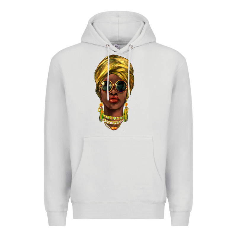 African Woman Premium Hoodie by NancyCooperArtShop | Teevron