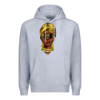 Heather Grey african woman Premium Hoodie - NancyCooperArtShop