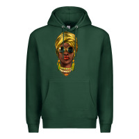 Sports Green african woman Premium Hoodie - NancyCooperArtShop