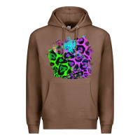 Chestnut Colorful Leopard patch Premium Hoodie - RanaPortraitStore