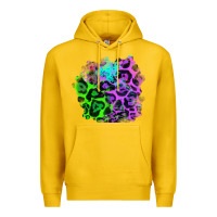 Lemon Colorful Leopard patch Premium Hoodie - RanaPortraitStore