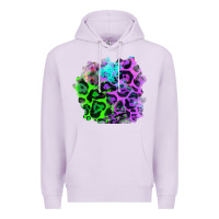 Lilac Colorful Leopard patch Premium Hoodie - RanaPortraitStore