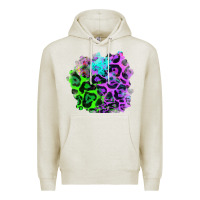 Oatmeal Heather Colorful Leopard patch Premium Hoodie - RanaPortraitStore