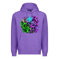 Purple Colorful Leopard patch Premium Hoodie - RanaPortraitStore