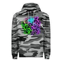 Slate Camo Colorful Leopard patch Premium Hoodie - RanaPortraitStore