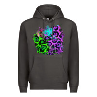 Smoke Colorful Leopard patch Premium Hoodie - RanaPortraitStore