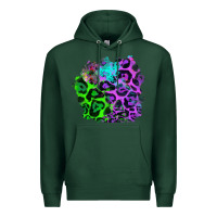 Sports Green Colorful Leopard patch Premium Hoodie - RanaPortraitStore