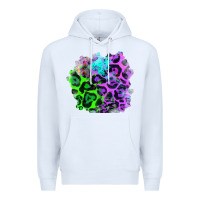 White Colorful Leopard patch Premium Hoodie - RanaPortraitStore