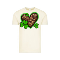 Vintage Arctic st patricks day leopard heart with shamrocks Vintage Tee - Artiststas