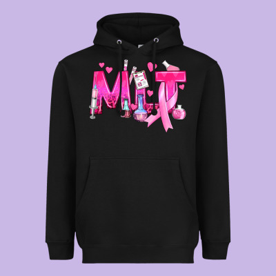 Medical Laboratory Technician Breast Cancer Heavyweight Hoodie Designed By Texasbilliewilder
