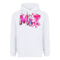 White Medical Laboratory Technician Breast Cancer Heavyweight Hoodie - texasbilliewilder