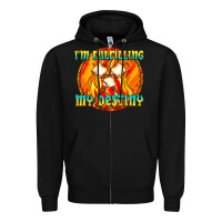 Black i m fulfilling my destiny Zipper Hoodie - texasbilliewilder
