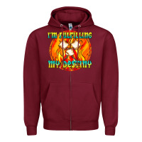 Burgundy i m fulfilling my destiny Zipper Hoodie - texasbilliewilder