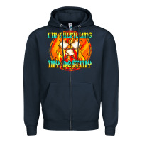 Navy i m fulfilling my destiny Zipper Hoodie - texasbilliewilder