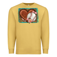 Antique Gold western leopard baseball heart Premium Sweatshirt - HRA Design Shop