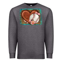 Charcoal Heather western leopard baseball heart Premium Sweatshirt - HRA Design Shop