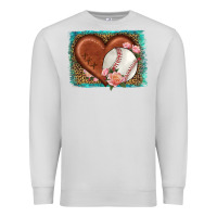 Dove Grey western leopard baseball heart Premium Sweatshirt - HRA Design Shop