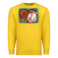 Lemon western leopard baseball heart Premium Sweatshirt - HRA Design Shop