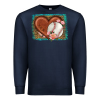 Navy western leopard baseball heart Premium Sweatshirt - HRA Design Shop