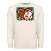 Sandshell western leopard baseball heart Premium Sweatshirt - HRA Design Shop