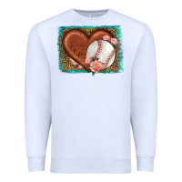 White western leopard baseball heart Premium Sweatshirt - HRA Design Shop