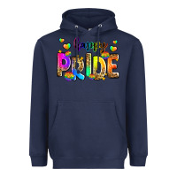 Navy happy pride Heavyweight Hoodie - Zillion Design Studio