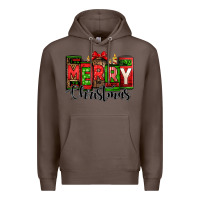 Coffee merry christmas license plate letters Premium Hoodie - Jasminsmagicworld