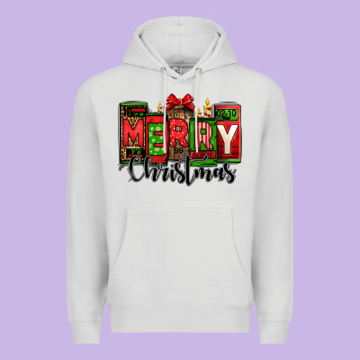 Merry Christmas License Plate Letters Premium Hoodie Designed By Jasminsmagicworld