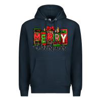 Navy merry christmas license plate letters Premium Hoodie - Jasminsmagicworld