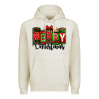 Oatmeal Heather merry christmas license plate letters Premium Hoodie - Jasminsmagicworld
