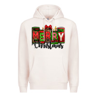 Pale Pink merry christmas license plate letters Premium Hoodie - Jasminsmagicworld