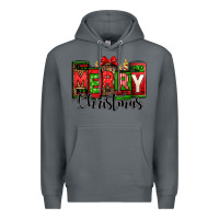 Rock merry christmas license plate letters Premium Hoodie - Jasminsmagicworld