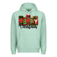 Seafoam merry christmas license plate letters Premium Hoodie - Jasminsmagicworld
