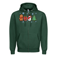 Sports Green christmas gingerbread cookies Zipper Hoodie - Zillion Design Studio