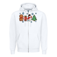 White christmas gingerbread cookies Zipper Hoodie - Zillion Design Studio