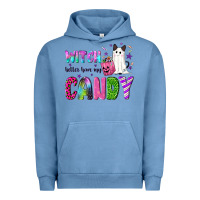 Pigment Pebble Blue Witch better have my candy Urban Hoodie - NancyCooperArtShop