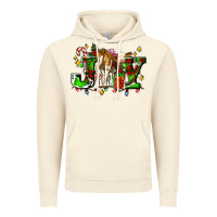 Vintage Artic joy with baby cow and christmas gifts mistletoe Vintage Hoodie - AdoDesignShop