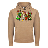 Vintage Coffee joy with baby cow and christmas gifts mistletoe Vintage Hoodie - AdoDesignShop