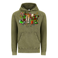 Vintage Olive joy with baby cow and christmas gifts mistletoe Vintage Hoodie - AdoDesignShop