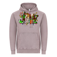 Vintage Zinc joy with baby cow and christmas gifts mistletoe Vintage Hoodie - AdoDesignShop