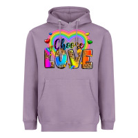 Lavender Choose love Heavyweight Hoodie - Zillion Design Studio