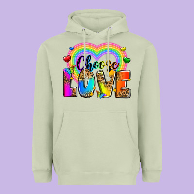 Choose Love Heavyweight Hoodie Designed By Zillion Design Studio